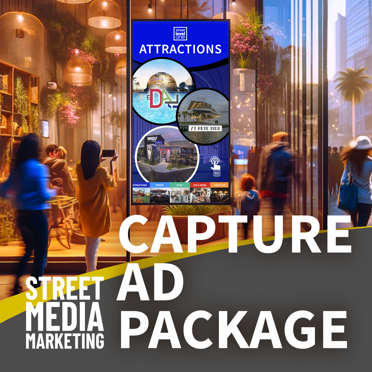 Capture Ad Package product shot on a digital display.