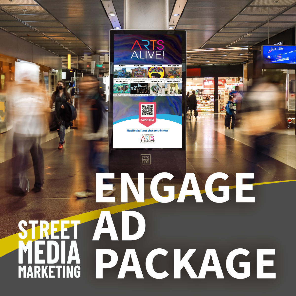 Engage Ad Package product shot on a digital display.